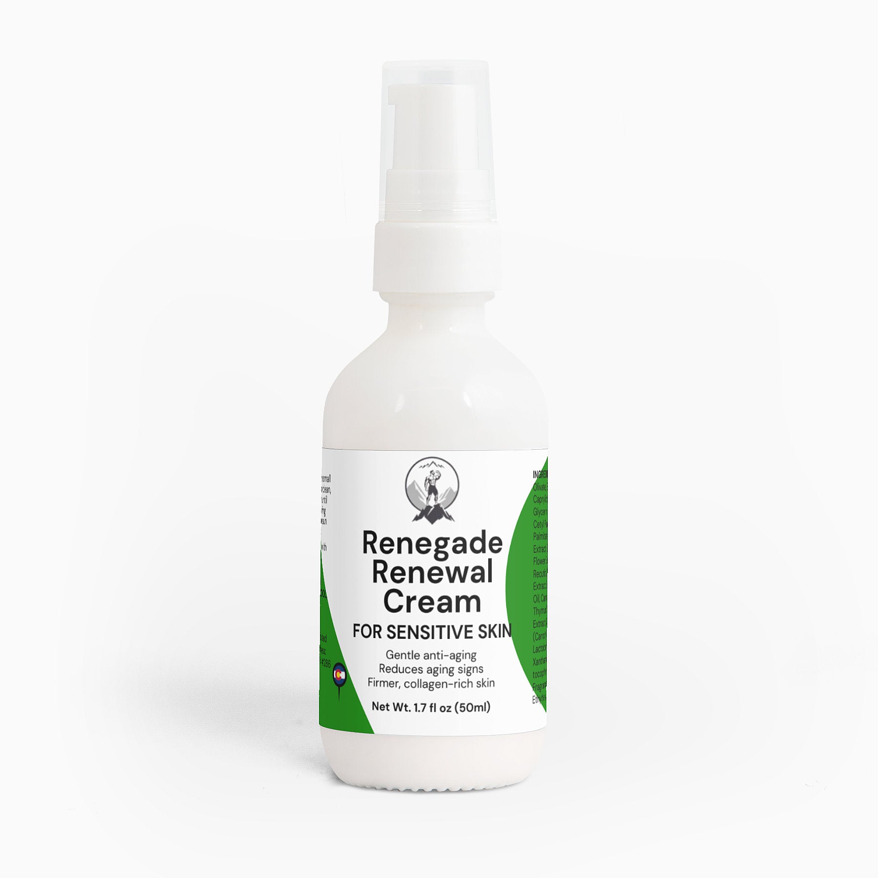 Renegade Renewal Cream for Sensitive SkinPersonal Care and BeautyA formula designed to rejuvenate and enhance your skin's vitality without irritating the skin, making it the perfect anti aging cream for sensitive, mature skin. EngRenegade Renewal CreamThe Rocky Ranger